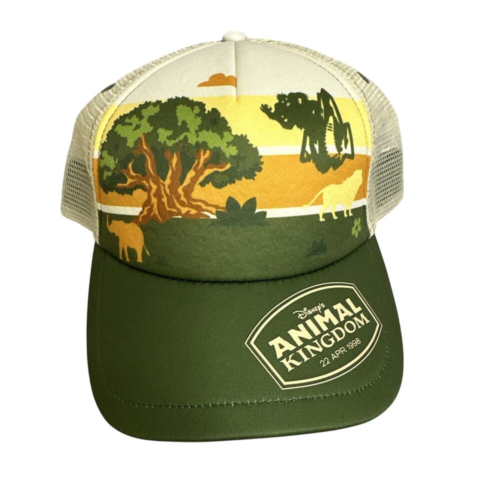 Walt Disney World Hat Snap Back Trucker Hat Cap Mesh Animal Kingdom Unisex